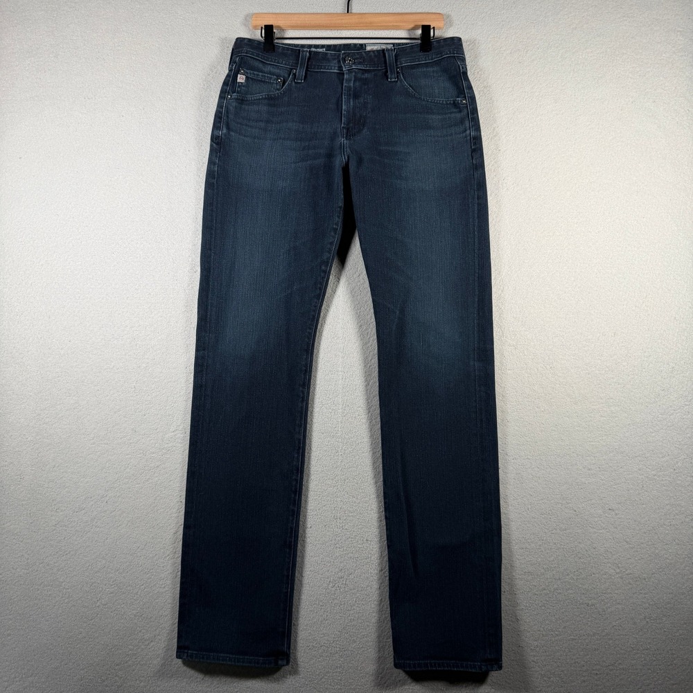 AG Adriano Goldschmied The Graduate Tailored Leg Jeans 32x34 Dark Wash Denim 360